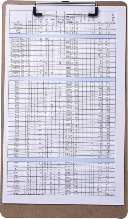 Officemate Recycled Legal Size Wood Clipboard, Low Profile Clip, 12 Pack, Brown (83227)