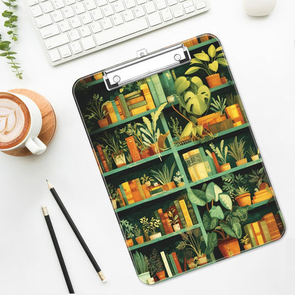 Plastic Cute Clipboard Low-Profile Metal Clip, A4 Letter Size 9 x 12.5 in, 8.5 x 11 Paper Clip Board for Teachers, Nurses, Classroom,Cute Black Cats