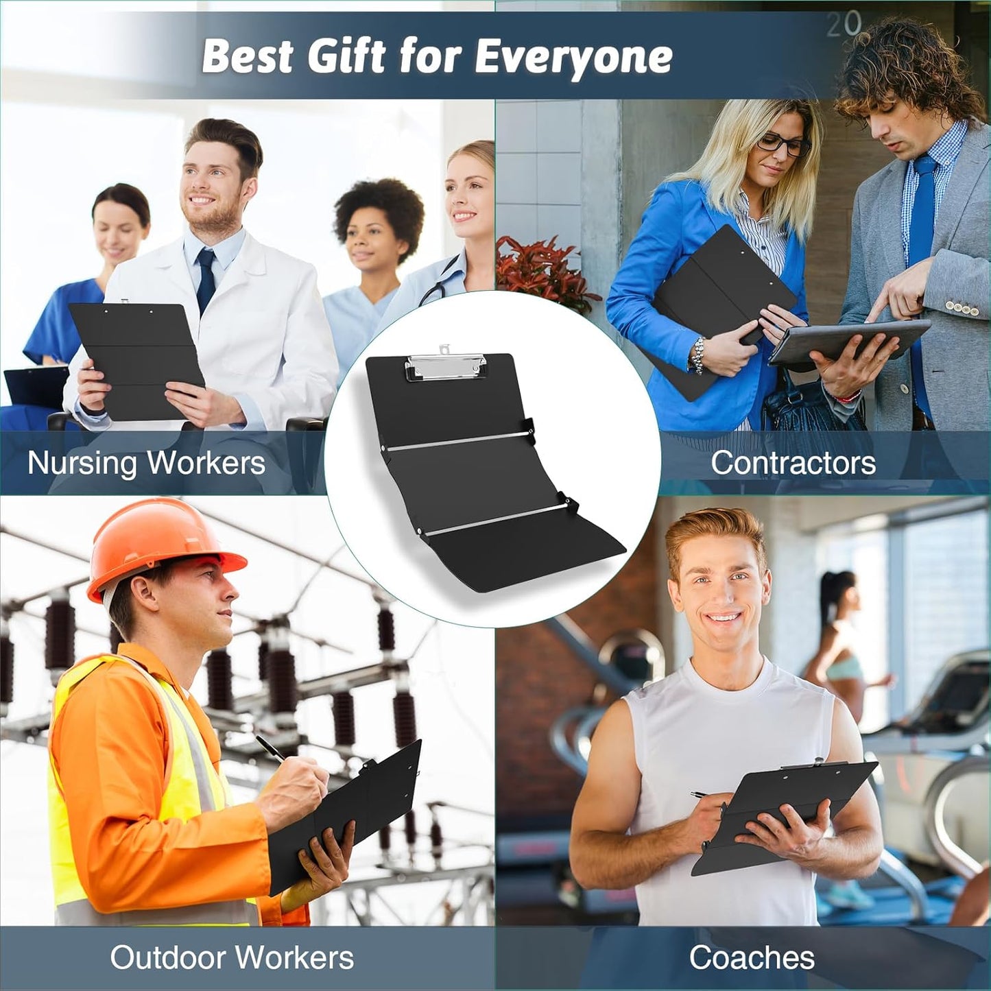 Nursing Clipboard Foldable Clipboard Medical: Edition Cheat Sheets Aluminum 3 Layers Foldable Clipboards Nursing Pocket Size Profile Clip Nurse Clipboards Notepad for Nurses Students and Doctors