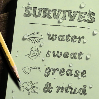 Rite in the Rain Weatherproof Top Spiral Notebook, 3" x 5", Black Cover, Universal Pattern, 3 Pack (No. 735-3X)