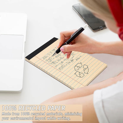 36 Pack Legal Pads Bulk, 5x8 Inch Rainbow Notepad, Note Pads Wide Ruled Perforated Memo Pad for Work Study Daily Note Taking List, Lined Writing Pads Memo Refills Notepads for Office Home School