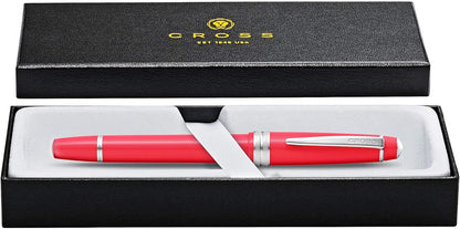 Cross Bailey Light Polished Blue Resin Rollerball Pen - Professional Pen for Effortless Writing - Journaling, Note-Taking & More - Black Ink - Easy Handling - Includes Gift Box