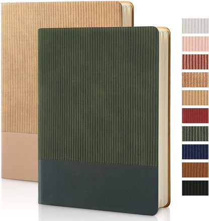 Lined Journal Notebook for Work College Ruled Note Book 5.79"x8.27"A5 PU Leather Daily Journaling 216 Pages for Women Men Writing Home School Supplies Business (Dark Green)