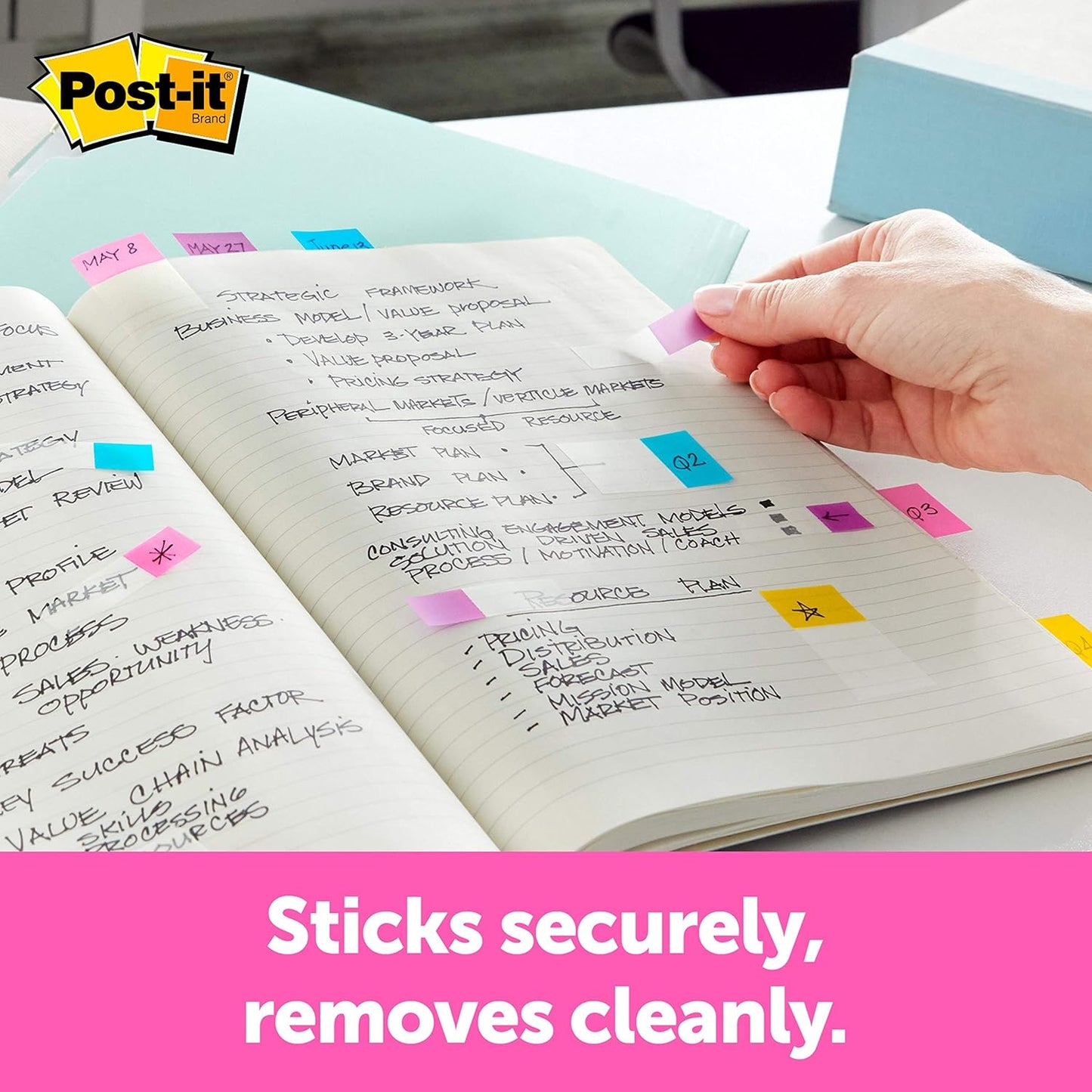 Post-it Message Sign Here Flags, 30/Dispenser, 4 Dispensers/Pack, .47 in Wide, Assorted Colors (684-SH)