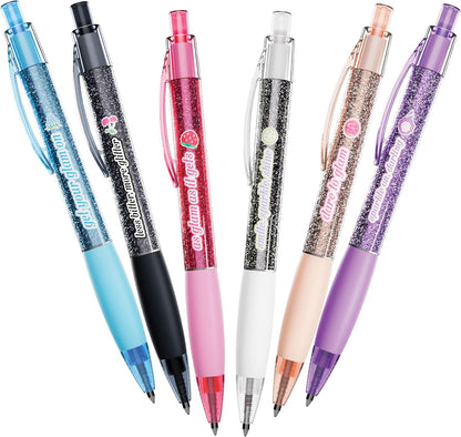 Glitter Gel Smens - Patented Gourmet Scented Colored Glitter Gel Ink Pens, Medium Point, 8 Count - Fun, Cute, Cool, Smelly Pens for Kids