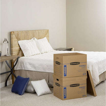 Bankers Box Classic Moving Box 12 Pack Kit, Reinforced Handles, Tape-Free Assembly, Box with Lid, 8 Small and 4 Medium Boxes (7716401)