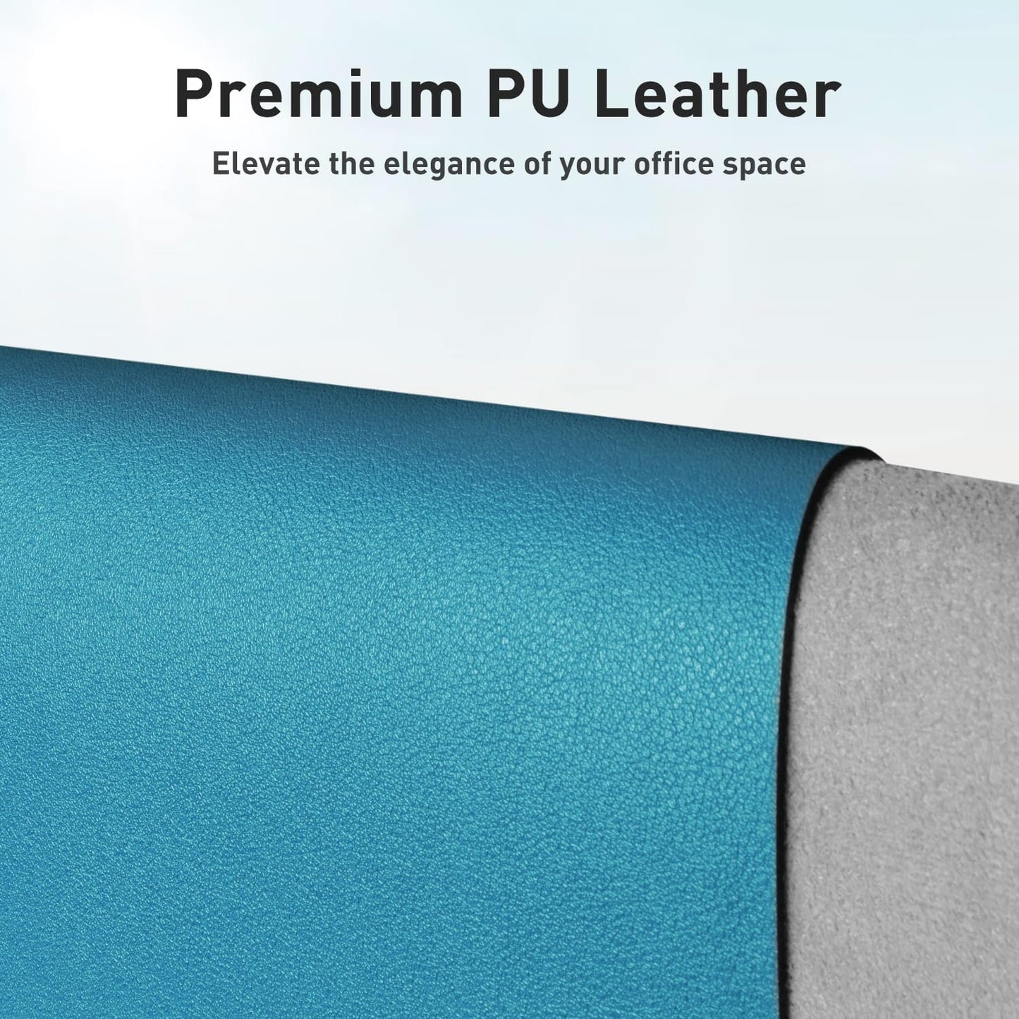 Aothia Leather Office Desk Pad Protector, Non-Slip PU Leather Desk Blotter, Waterproof Laptop Writing Mouse Pad for Office and Home, Black, 31.5" x 15.7" - Colors A