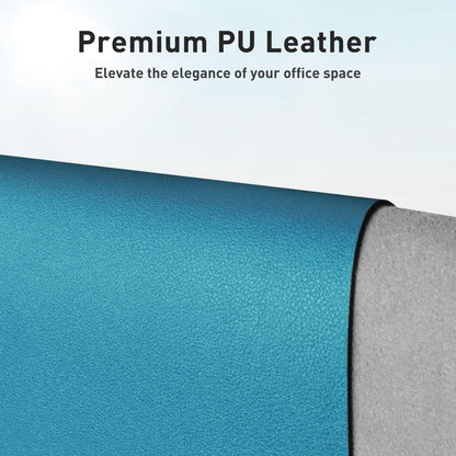 Aothia Non-Slip Waterproof PU Leather Desk Pad Protector for Mouse, Writing Desk, Office, Home, Laptop Blotter, 23.6" x 13.7", Black - Colors A