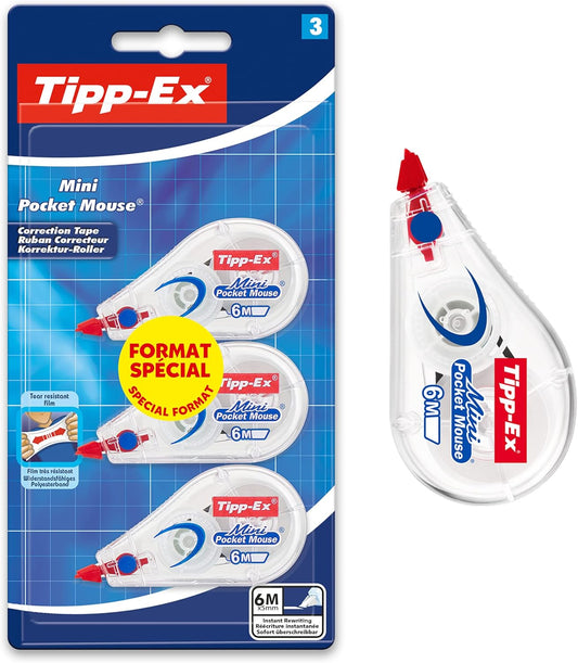 TIPP-Ex Mini Pocket Mouse Correction Tape – Blister Pack 2+1 White