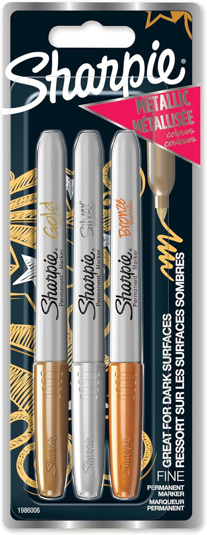 Sharpie Metallic Permanent Markers | Fine Point for Bold Details | Gold | 1 Marker Pen