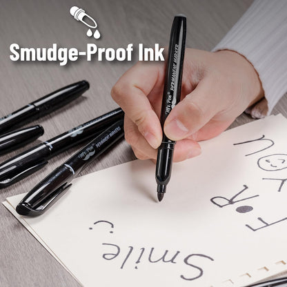 Mr. Pen- Permanent Markers, 12 Pack, Black, Fine Tip, Black Markers, Fine Tip Markers