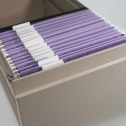 Smead Standard Hanging File Folders, 25 Count, Lavender, 1/5-Cut Adjustable Tabs, Letter Size (64064)