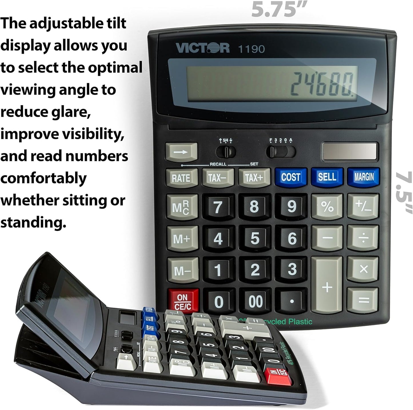 Victor 1190 Executive Desktop Calculator, 12-Digit LCD