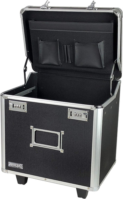 Vaultz Locking Mobile File Chest, Letter/Legal Files, 17.5" X 15.5" X 14.5", Black