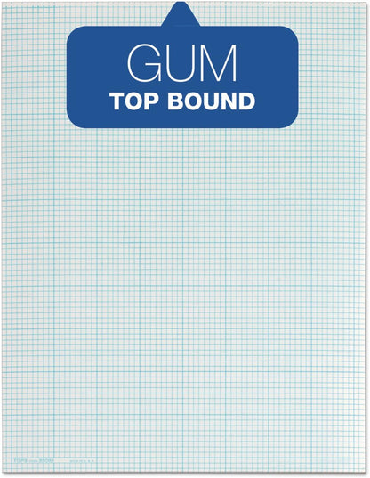 TOPS Cross-Section Pads, 8-1/2" x 11", Glue Top, Graph Rule (10 x 10), 50 Sheets (35101)