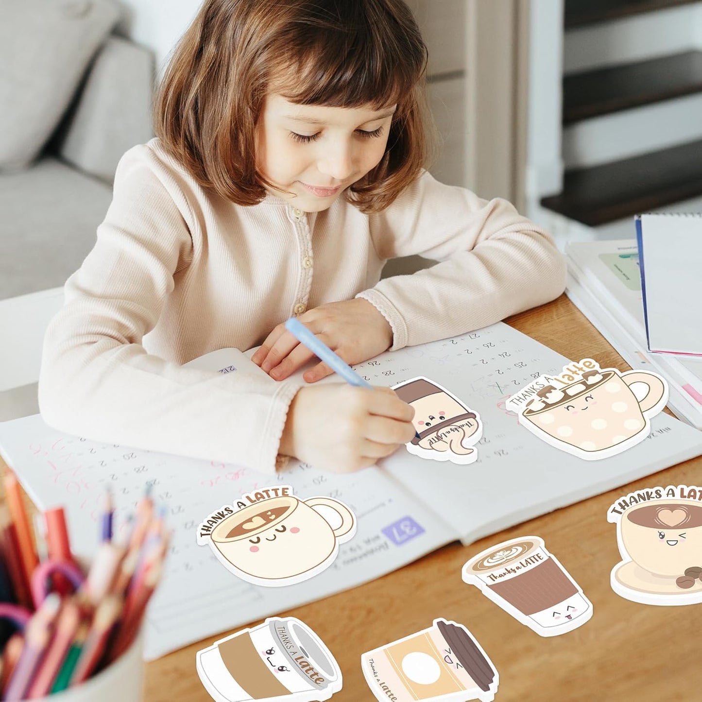 Xqumoi 30 Pack Teacher Sticky Notes - Funny Coffee Cup Self Sticky Notepads Writing Memo Pads for Teacher Appreciation Back to School Office Supplies Coffee Lover Gift Party Favors Goodies Bag Fillers
