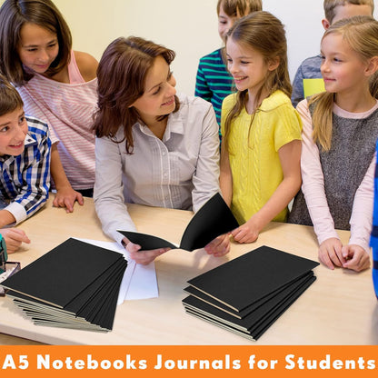 Mimorou 100 Pcs Journals Notebooks Bulk - Kraft Softcover A5 Small Notebooks 5.5 Inch x 8.3 Inch Notepads with 60 Page 30 Sheet for Writing Sketch Travel Office Supplies(Navy Blue,Lined)