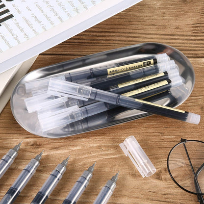 Frienda 12 Pieces Rolling Ball Pens 0.5 mm Japanese Quick Drying Fine Point Pens Liquid Ink Smooth Writing for Office Student Back to School Supplies(Multicolor)