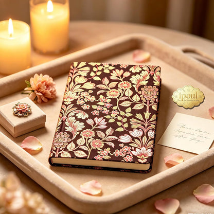ipoul Flower Notebook, A5, 6x8, Hardcover, Lay Flat, Lined Paper, Journal for Women, Writing Notebook, Pretty, Hibiscus, Pink, Birthday Gifts for Women, Wedding Shower Gifts, Mothers Day Gift