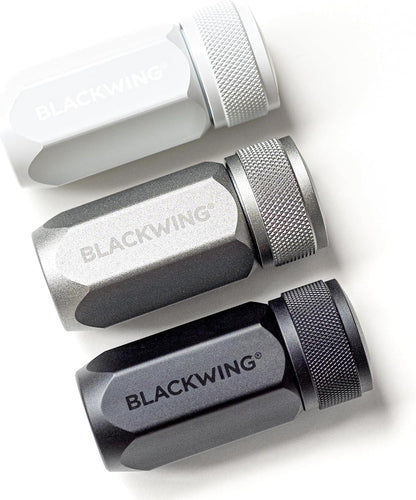 Blackwing One-Step Long Point Sharpener, German Steel Blade, Machined Aluminum, Compact Design, Black