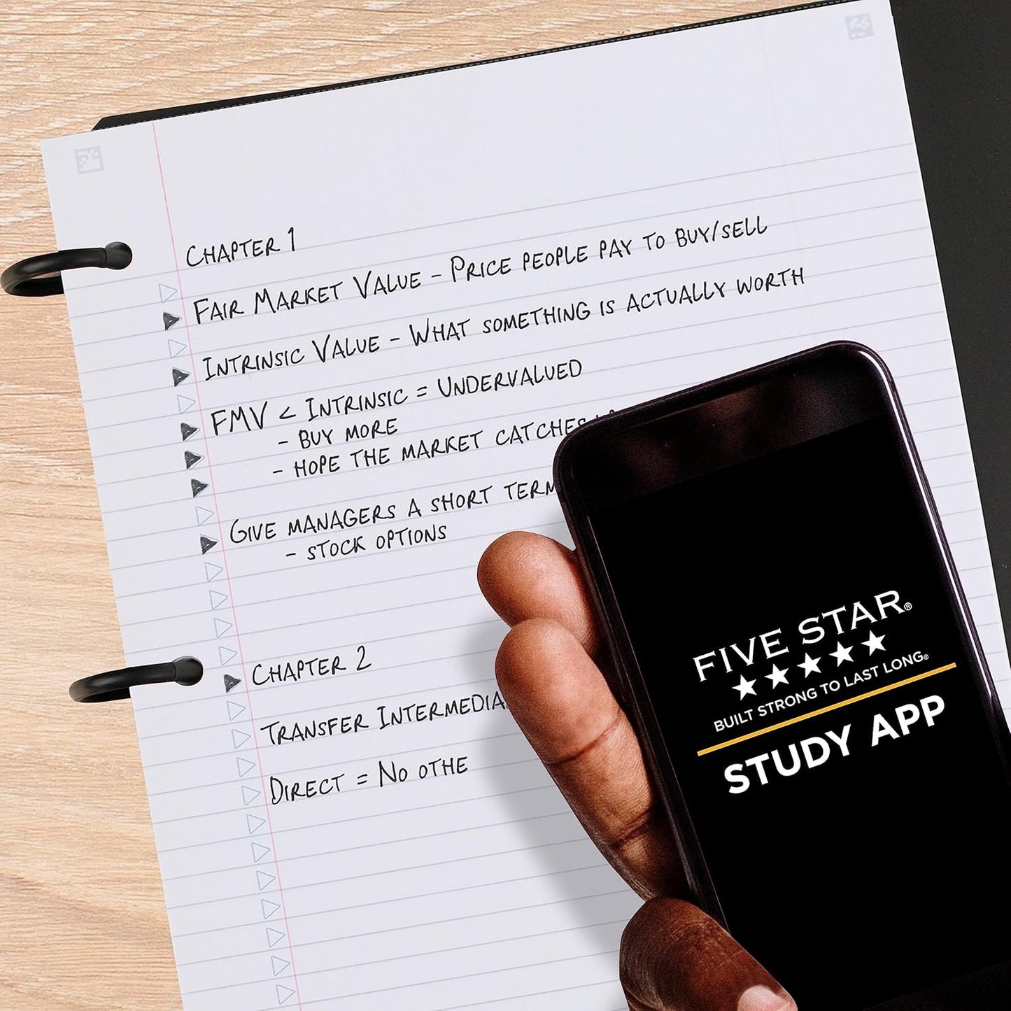 Five Star Flex Refillable Notebook + Study App 1 Inch O-Rings Binder with Pockets Tabs and Dividers, 220 Sheet Capacity, Includes 60 Sheets 8.5" x 11" College Ruled Paper, Prom Pink (293280R)