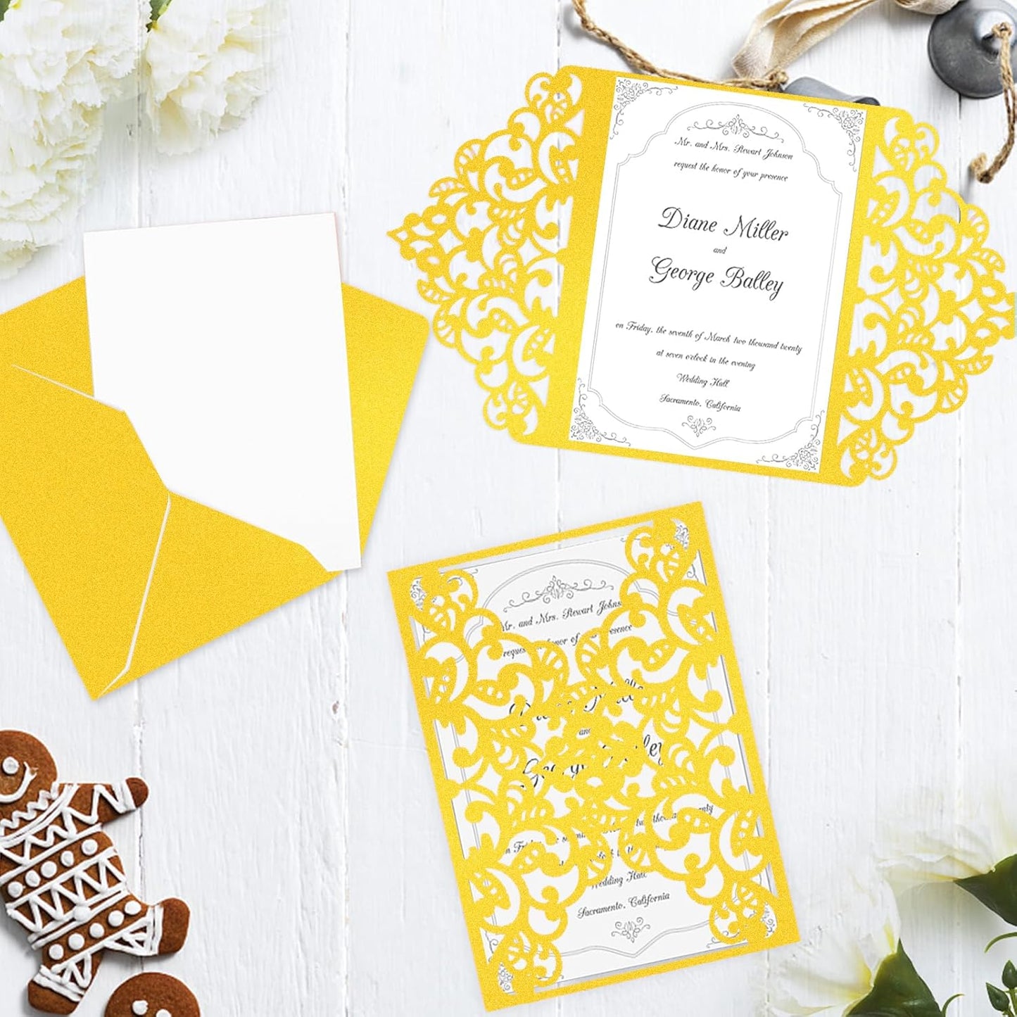 100 Sheets White Shimmer Cardstock 8.5 x 11 Certificate Paper, Goefun 80lb Pearlescent Paper for Invitations, Certificates, Crafts, DIY Cards