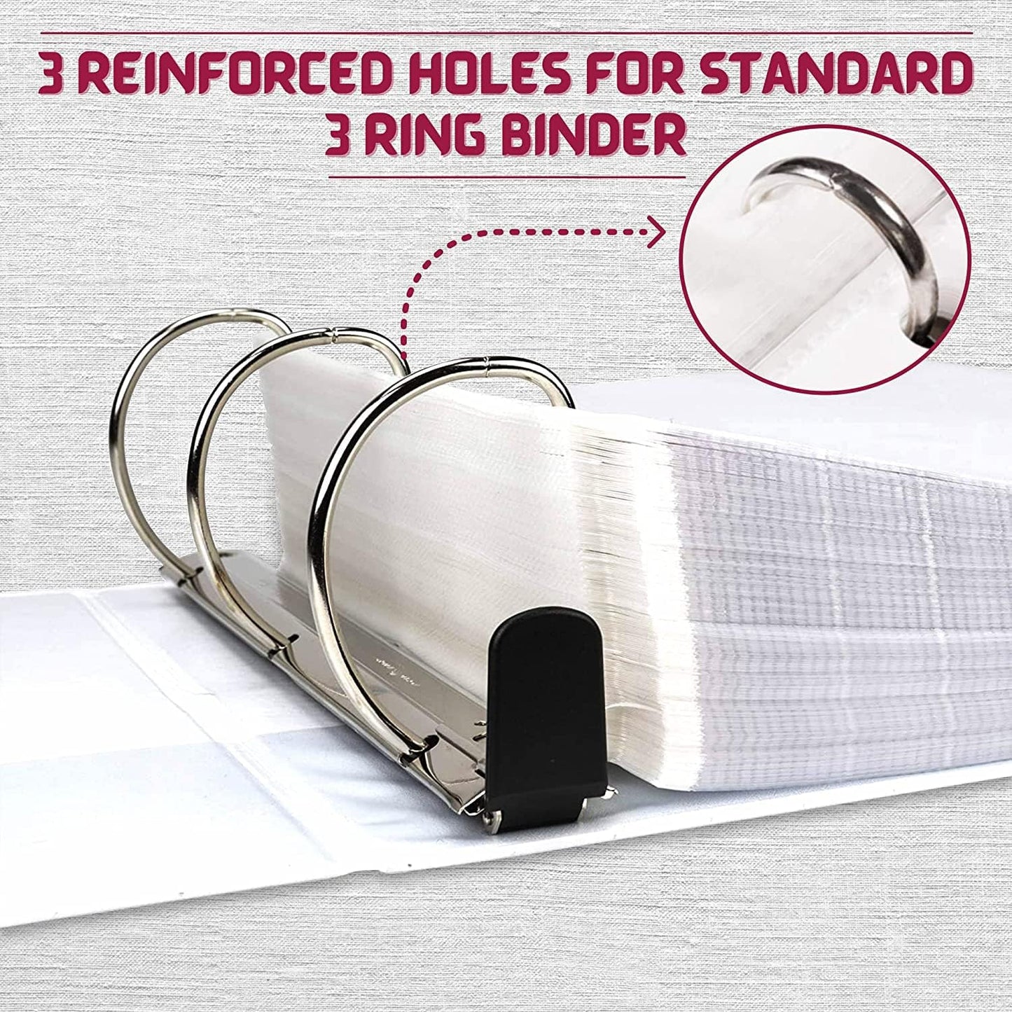 Sheet Protectors, 200 Count Clear Page Protectors for 3 Ring Binder, Top Loading Plastic Sleeves 8.5 x 11 inch