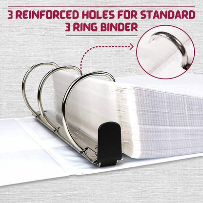 Sheet Protectors, 200 Count Clear Page Protectors for 3 Ring Binder, Top Loading Plastic Sleeves 8.5 x 11 inch