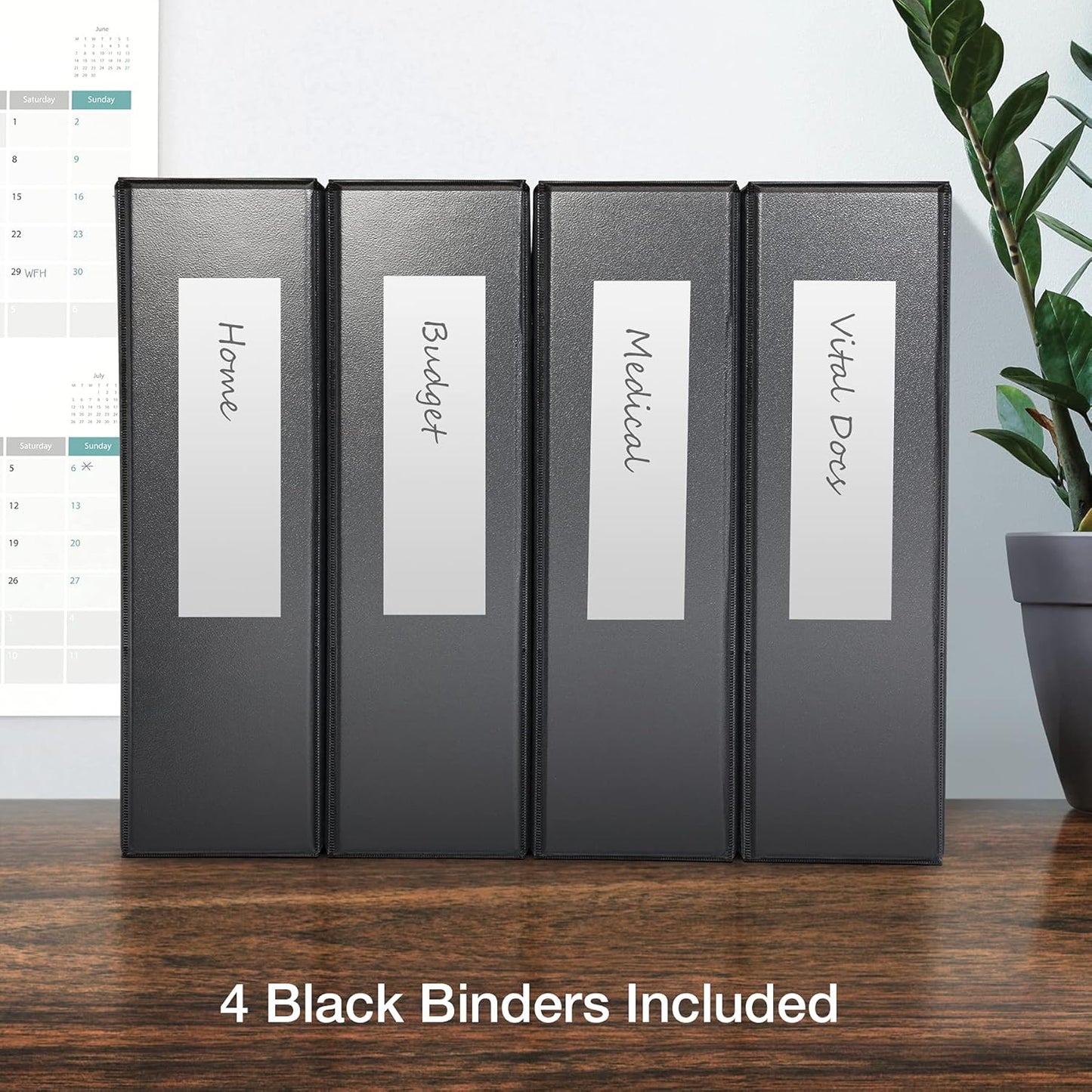 Oxford 3 Ring Binders, 0.5 inch ONE-Touch Easy Open D Rings, Durable Binders for School and Office, View Binder Covers, Xtralife Hinge, Non-Stick, PVC-Free, Black, Holds 125 Sheets, 6 PK (79901)