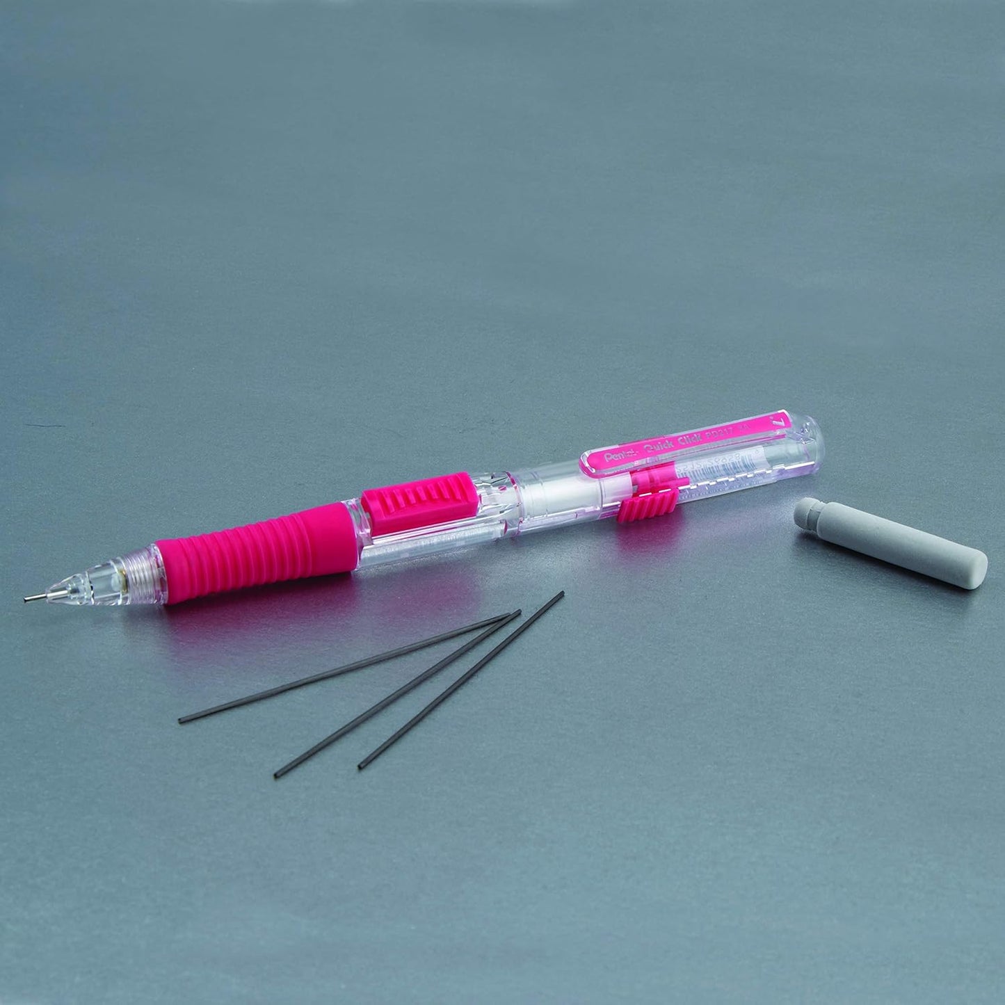Pentel Quick Click Mechanical Pencil, (0.7mm), Medium, Black Barrel, Box of 12 Pencils (PD217A)