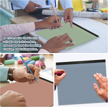 gisgfim 4 Pack 11" x 9.5" Legal Pads College Ruled Notepad Landscape Notebook 80 GSM Horizontal Lined Notebook Writing Pads Aesthetic Legal Pad for School Office Business (Pastel)