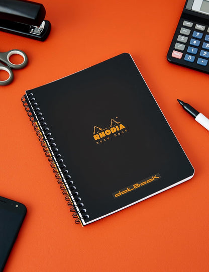 Rhodia Wirebound Notebooks - Lined w/ margin 80 sheets 8 1/4 x 11 3/4 in. - Black cover