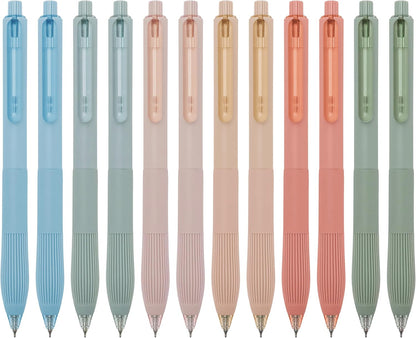 Linbsunne Gel Pens Black Ink Pens for Office 0.5mm Fine Point Pens Smooth Writing Retractable Work Pen (12-count)