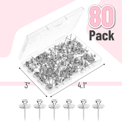 Mr. Pen- Double Headed Picture Hanging Nails, 50 Pack, Black, Push Pins for Wall