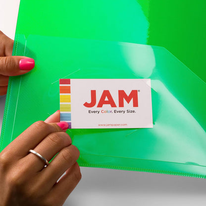 JAM PAPER Plastic 0.75 inch Binder - Clear 3 Ring Binder - Sold Individually