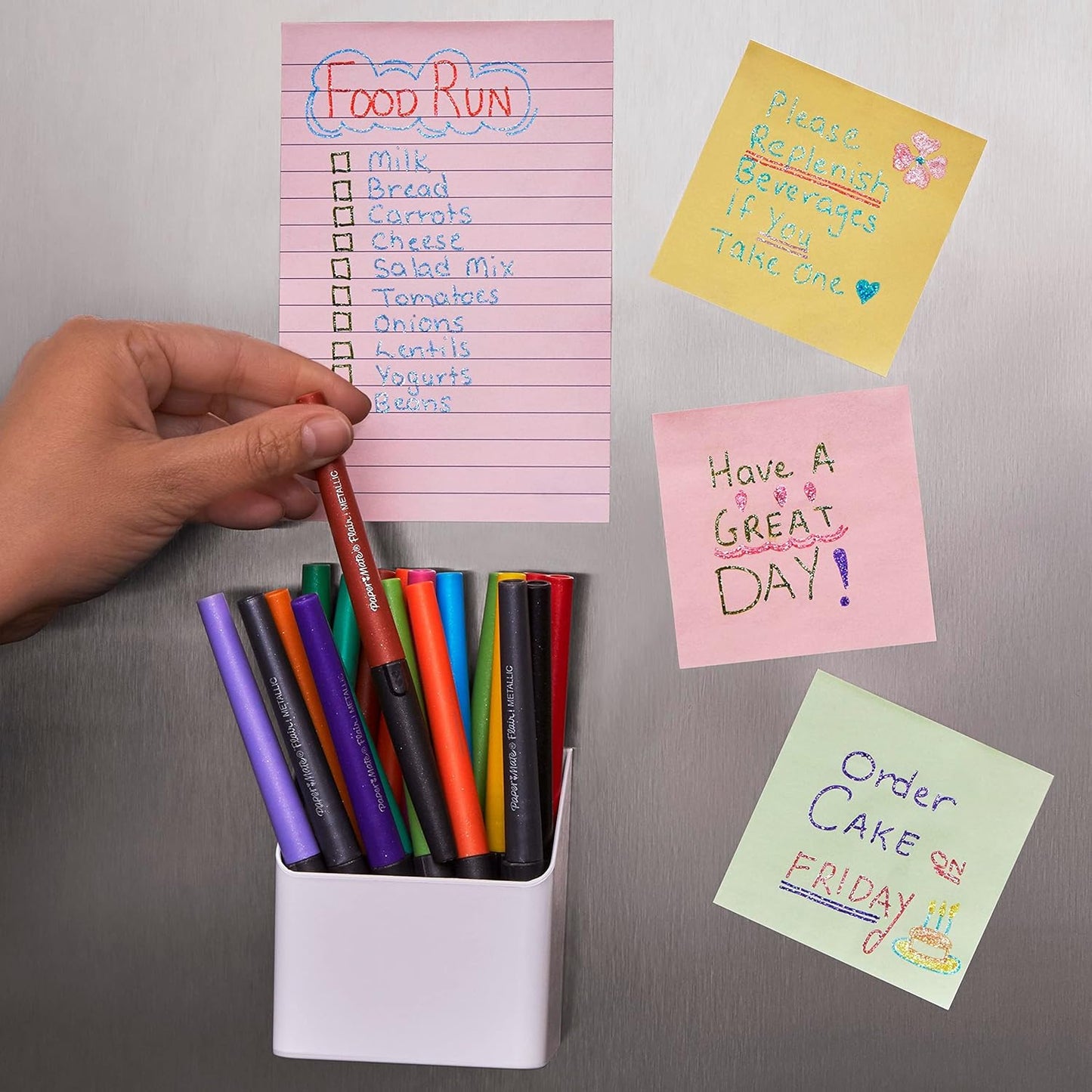 Paper Mate Flair Felt Medium Tip Set, 4-Pen Metallic Colors Set