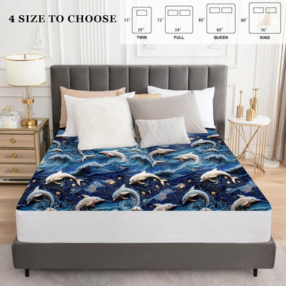 Sufdari Mattress Protector,Waterproof 18" Deep Pocket Mattress Cover Fitted Sheet Style with Elastic Rubber Band,Washable and Easy Care-Black,Queen