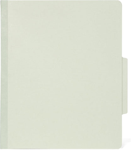 10 Letter Size Gray Green Classification Folders - 1 Divider 2 Inch Tyvek Expansions - Durable 2 Prongs Designed to Organize Standard Medical Files, Office Reports - Letter Size, Green, 10 Pack