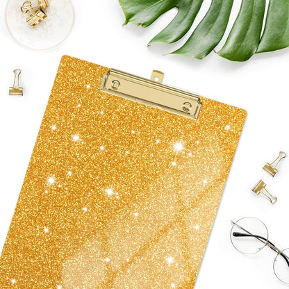 Rimilak Acrylic Glitter Clipboards, Sparkly Board with Low Profile Gold Clip, Designed for Classroom School and Office Use, A4 Letter Size 9 x 12.5 in, Pink