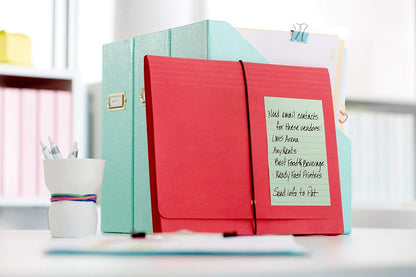 Post-it Notes, 4 in x 6 in, 5 Lined Sticky Note Pads, 100 Sheets per Pad, Beachside Café Collection, School Supplies and Office Products