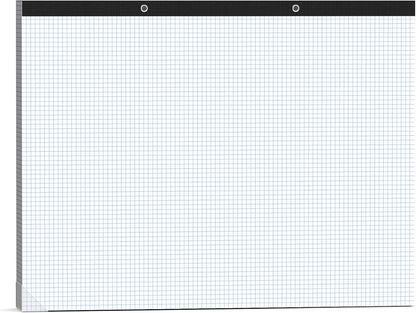 Large Engineering Graph Paper 22x17, 50 Sheets Extra Large Graph Paper 17 x 22 1/4 Grid Pad, 100 GSM Blueprint Drafting Paper 4x4 Grid Paper 22x17 with Sturdy Back for Engineer Math Sketching Drafts