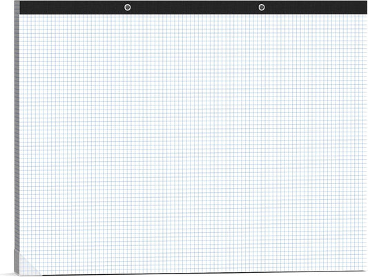 Large Engineering Graph Paper 22x17, 50 Sheets Extra Large Graph Paper 17 x 22 1/4 Grid Pad, 100 GSM Blueprint Drafting Paper 4x4 Grid Paper 22x17 with Sturdy Back for Engineer Math Sketching Drafts