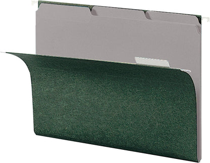 Smead Interior File Folder, 1/3-Cut Tab, Letter Size, Aqua, 100 per Box, Expandable File Folders for Filing Cabinet