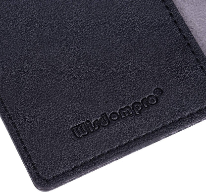 Wisdompro Journal Cover, 2 Pack PU Leather Notebook Cover for Field Notes, or other 3.5" x 5.5" Pocket Notebooks - Blue