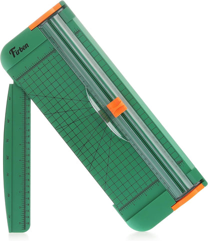 Firbon Purple A4 Paper Cutter, 12 Inch Titanium Straight Paper Trimmer with Side Ruler for Scrapbooking Craft, Paper, Coupon, Label, Cardstock