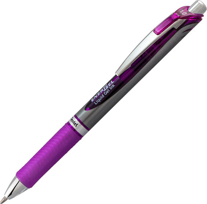 Pentel EnerGel RTX Retractable Liquid Gel Pen, (1.0mm), Bold Line, Metal Tip, Black Ink, Pack of 3 (BL80BP3A)