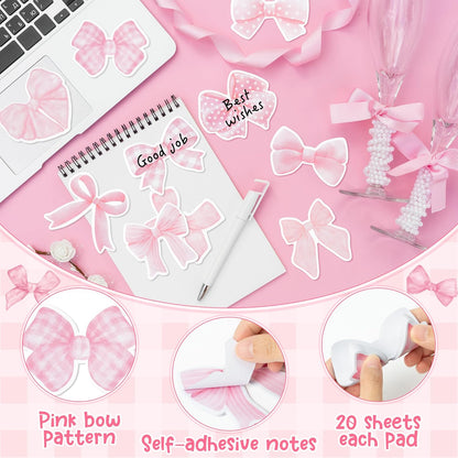 CJiangpo 30Pcs Marshmallow Sticky Notes Pads, 600 Sheets Cute Self Stick Notepad Memo Pads Funny Cartoon Page Marker Classroom Rewards Camping Themed Gift