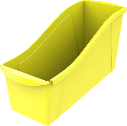 Storex Large Book Bin, Interlocking Plastic Organizer for Home, Office and Classroom, STEM Assortment, 6-Pack