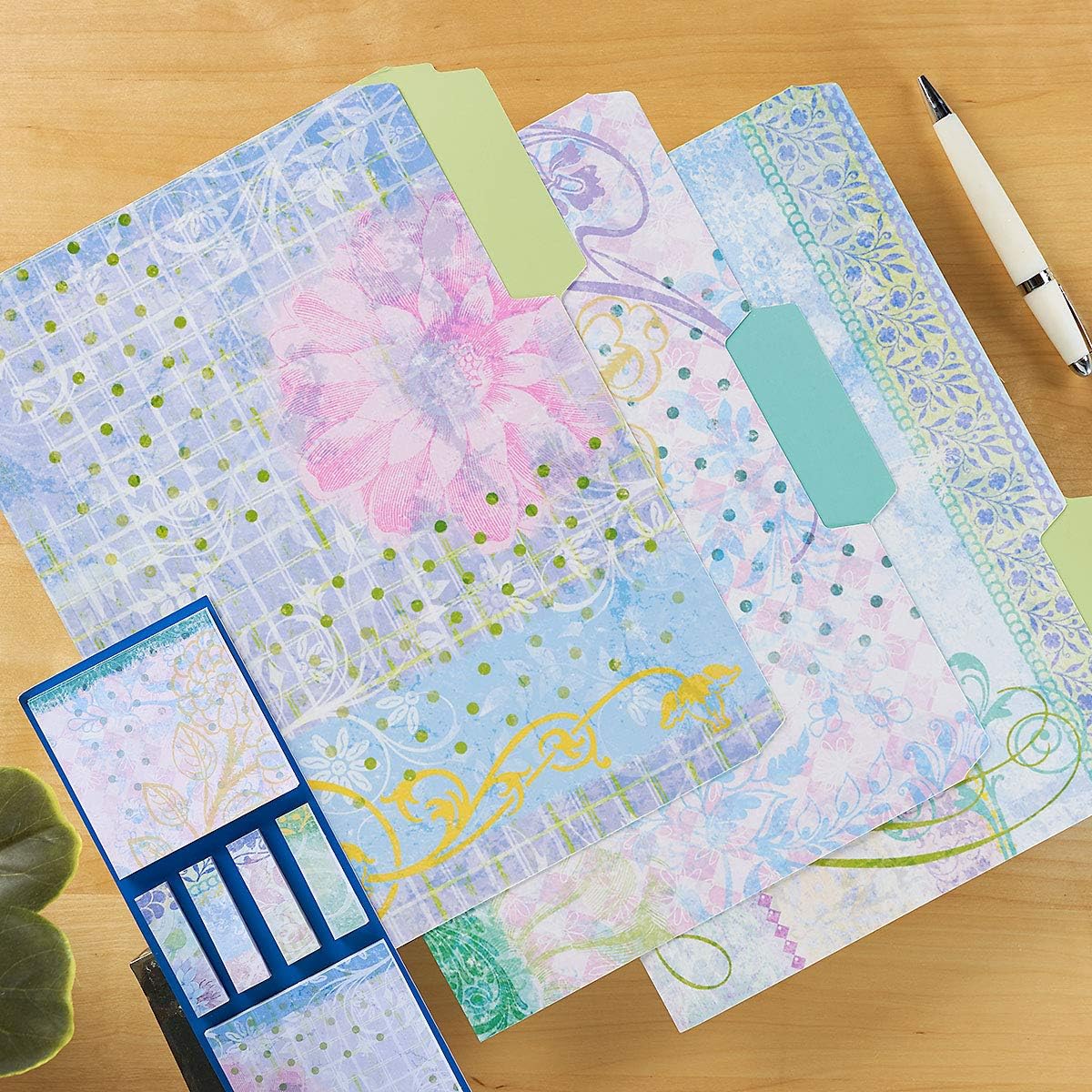 Current Floral Fun File Folders Value Pack - Bulk Set of 24, 6 Pretty Decorative Designs, 1/3 Cut Tabs, Heavy-Duty Paper Stock, Office Supplies for Home & Work, 9-½” x 11-¾” Letter Size