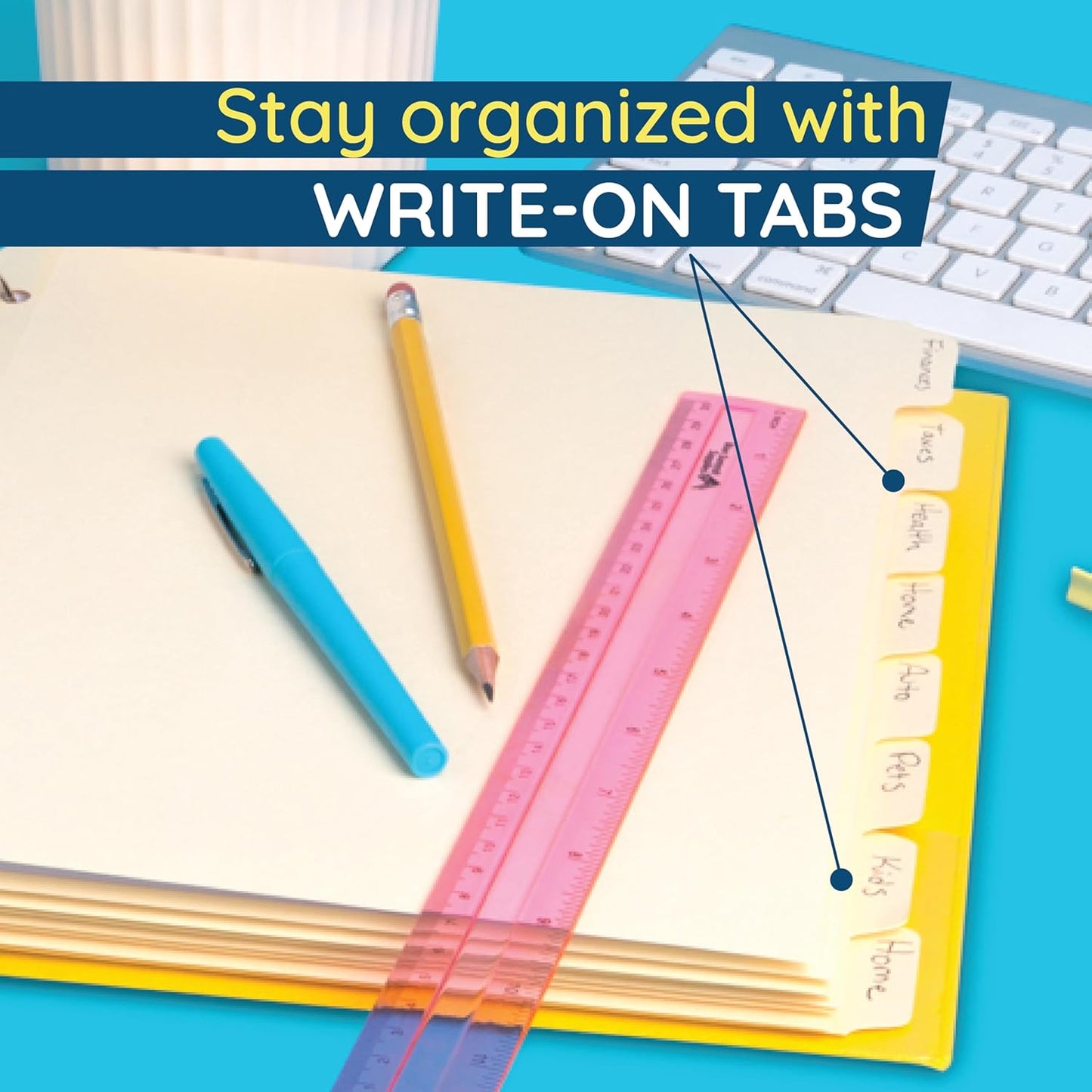 Blue Summit Supplies 3 Ring Binder Dividers with Reinforced Edge, 1/8 Cut Tabs, Letter Size, 3 Hole Punch Section Index Dividers for Binders, Manila, 96 Pack